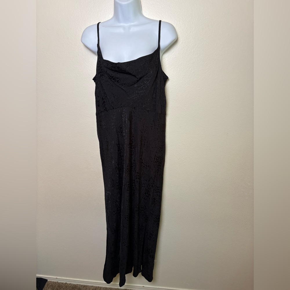 Anthropologie Amelie Jacquard Slip Dress Black - Picture 4 of 7